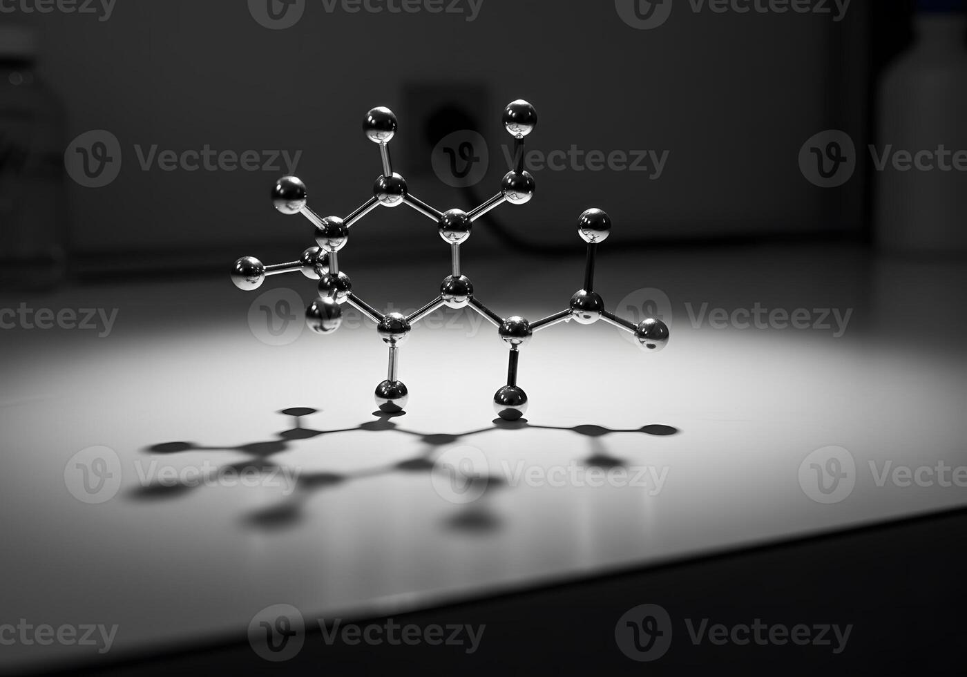 Molecular structure model illustration photo