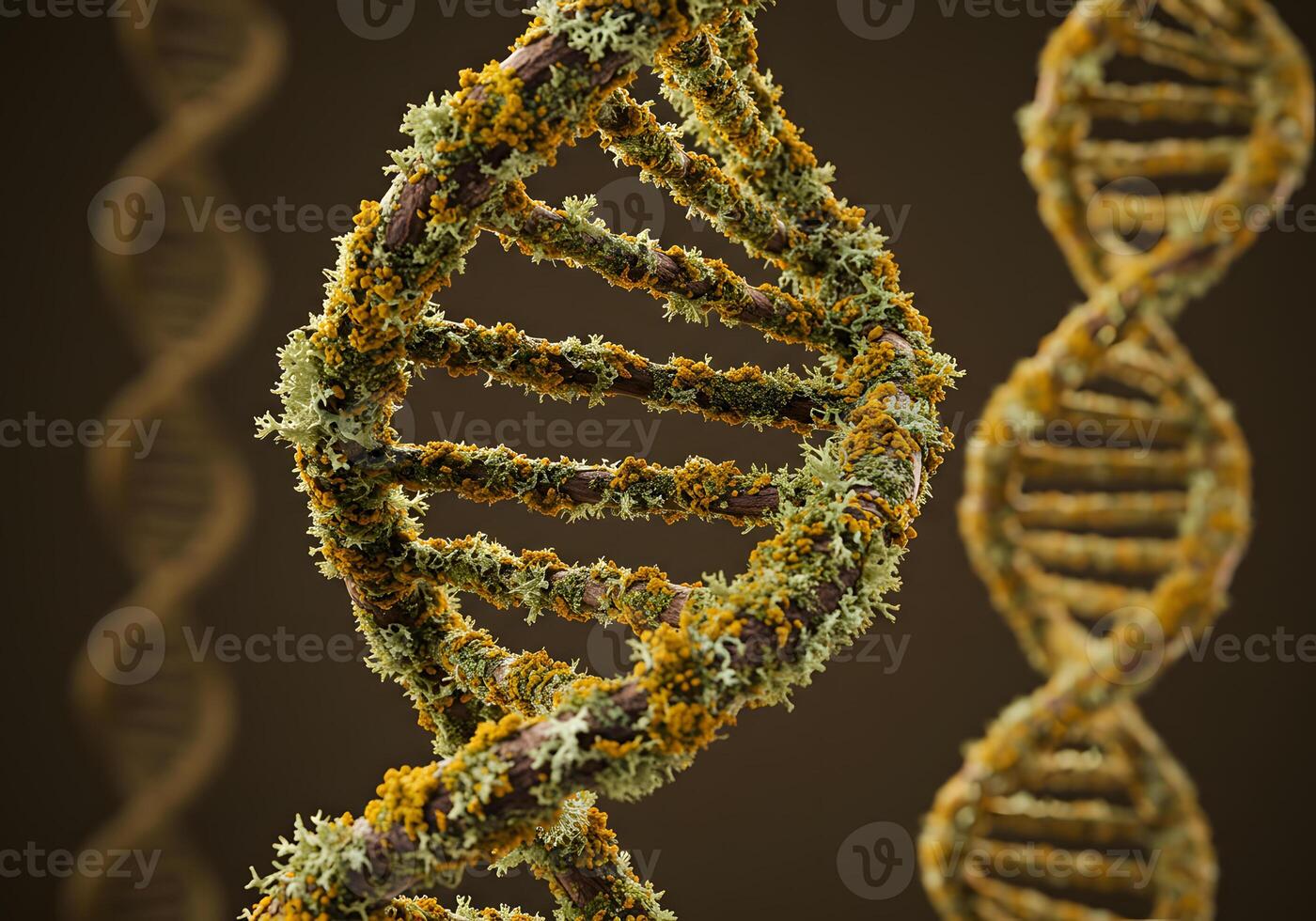 Mossy dna double helix photo