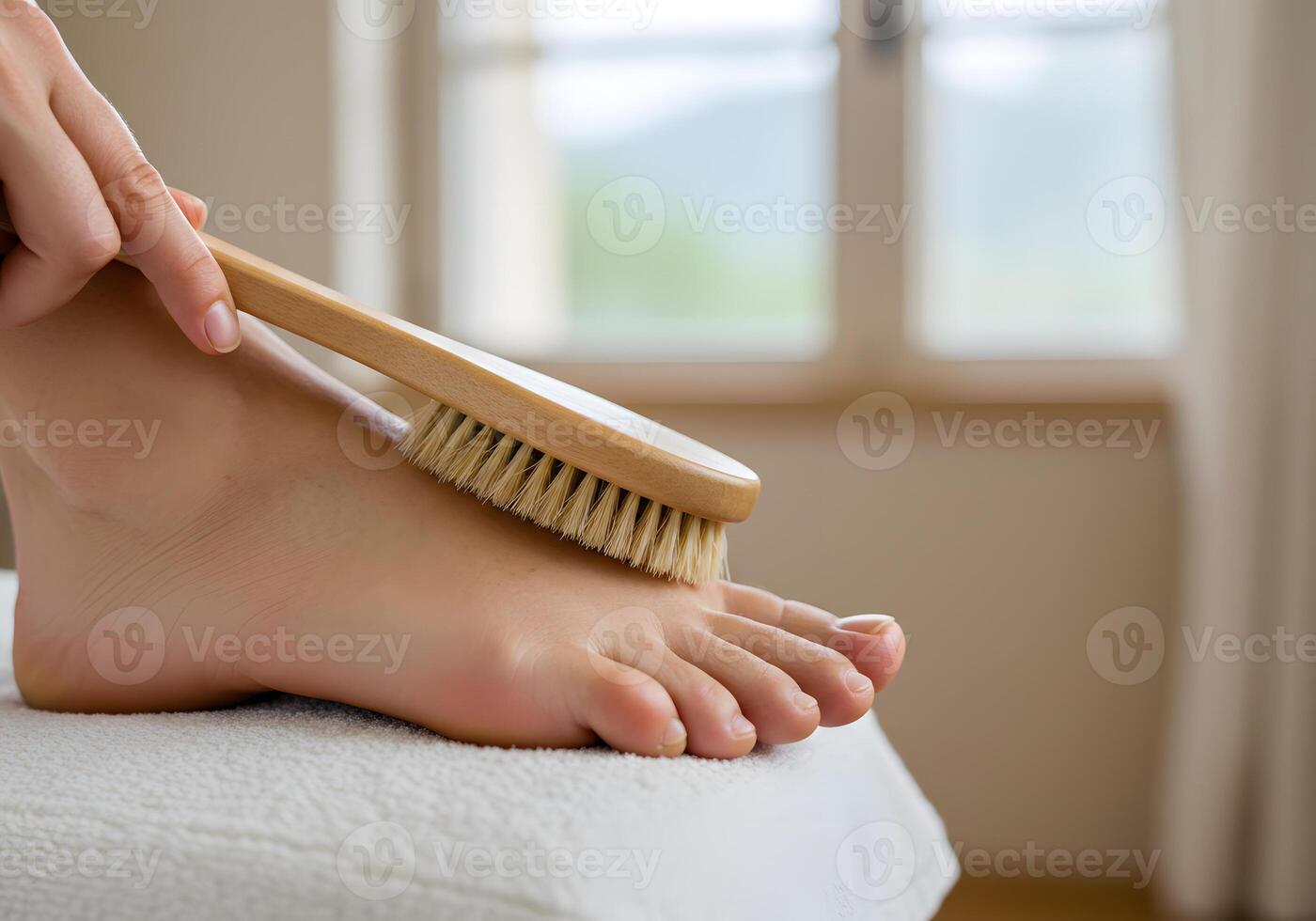 Foot care routine brush photo