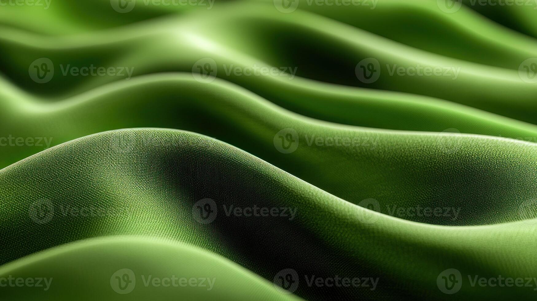 A green fabric with wavy lines photo