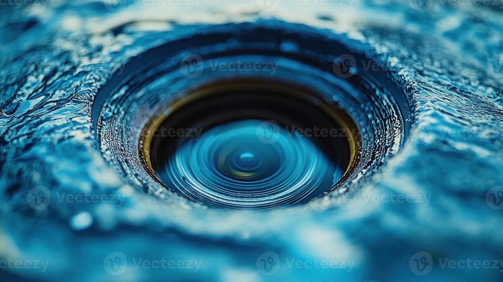 A close up of a water pipe with a blue background photo