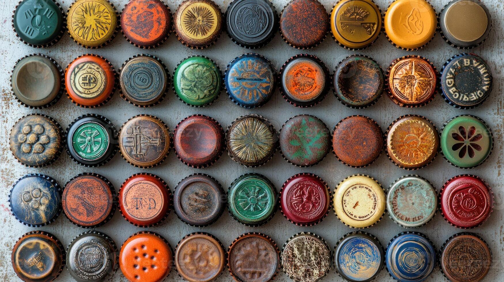 Bottle cap art by jimmy kramer photo