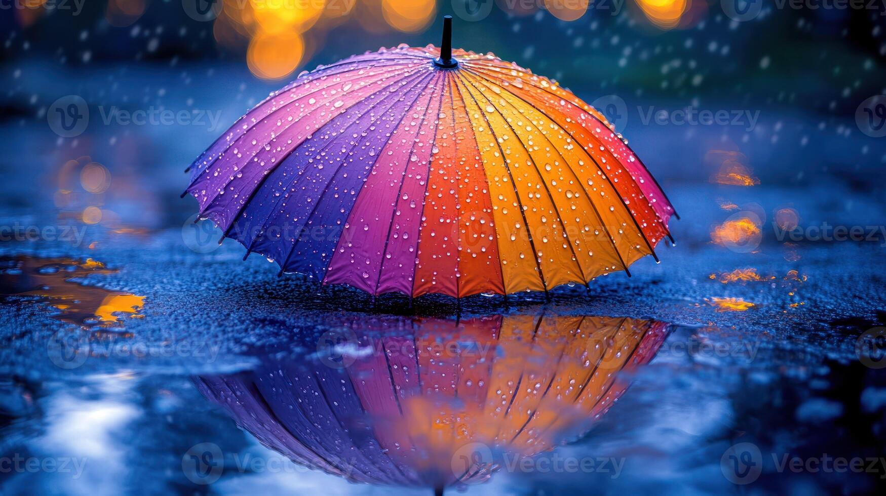 Rainy umbrella wallpaper photo