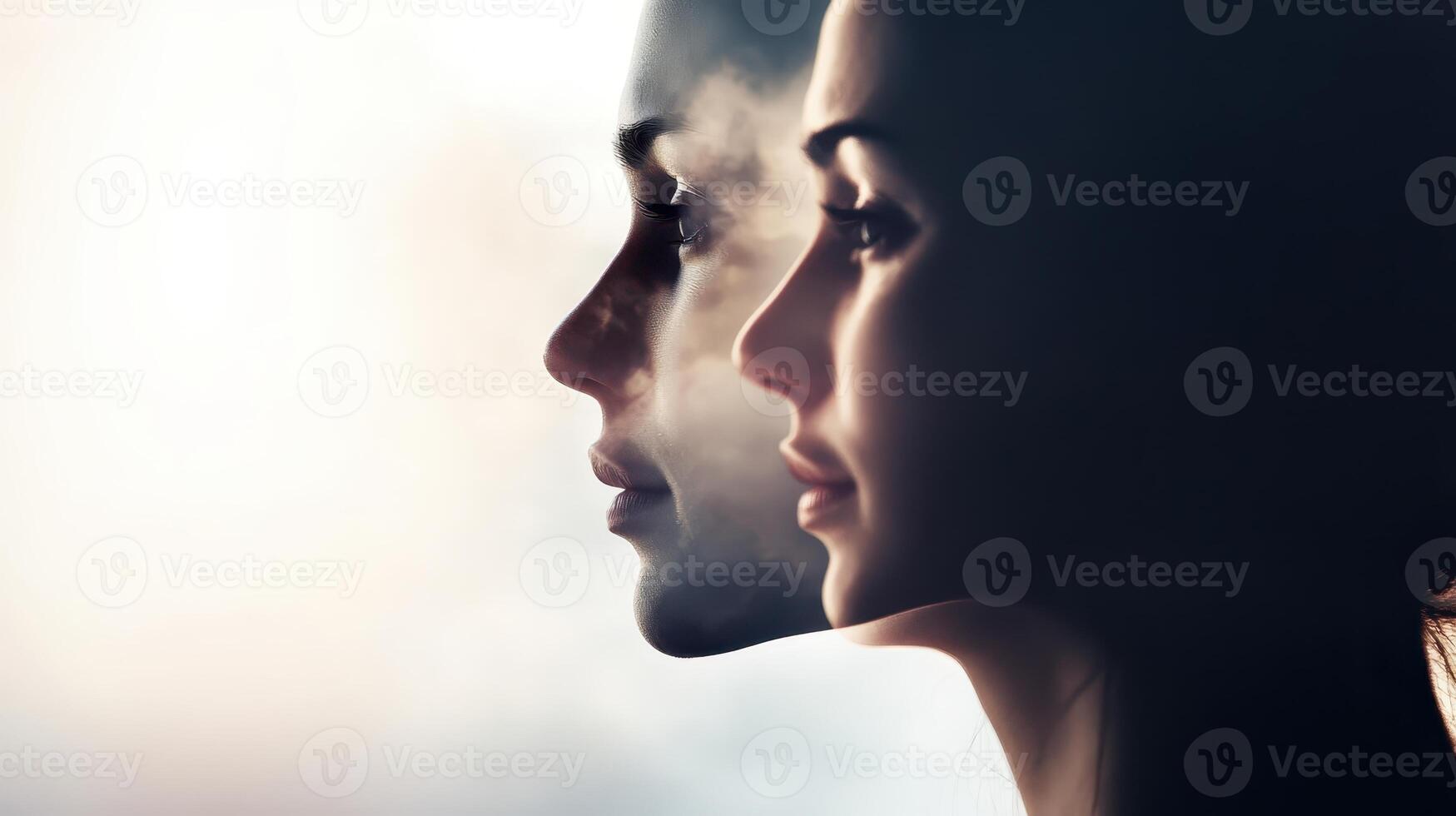 Two women with smoke coming out of their heads photo