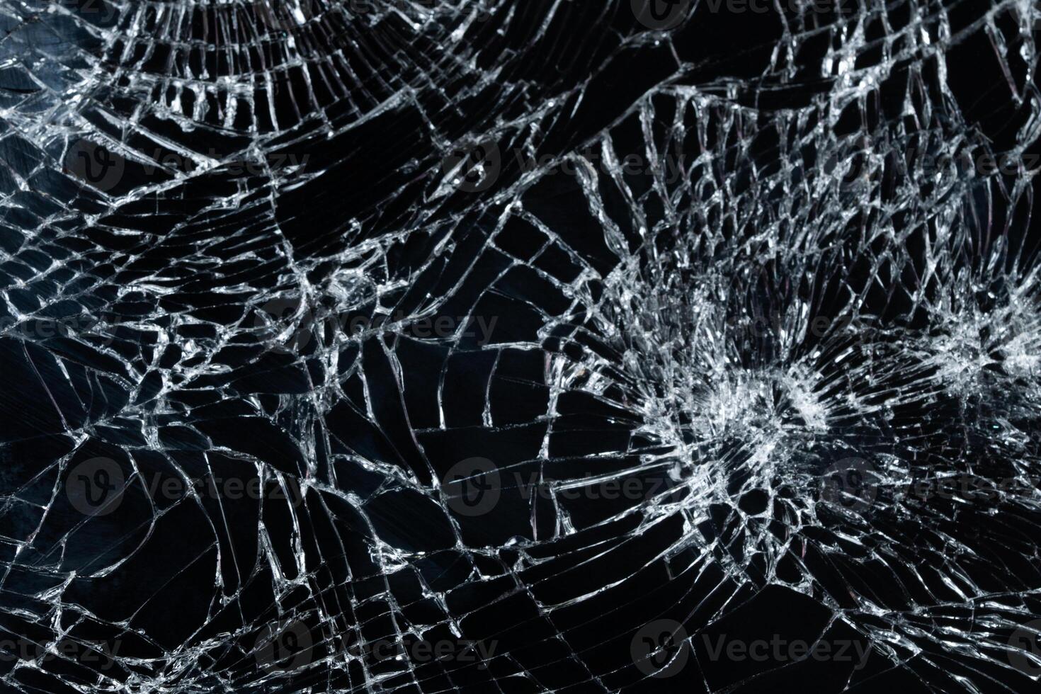 smartphone with broken screen isolated on white background photo