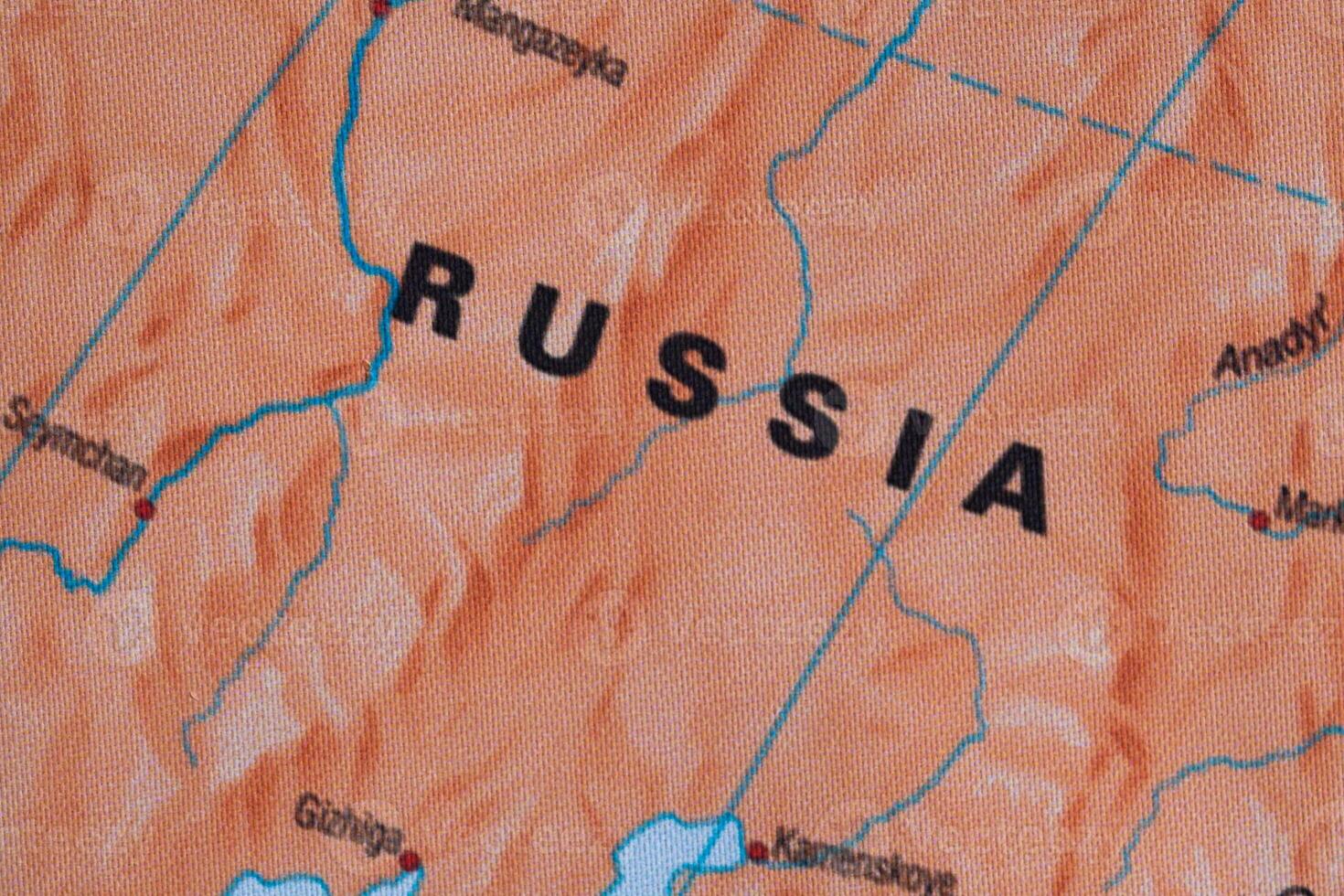 Russia on the world map. High quality image. photo