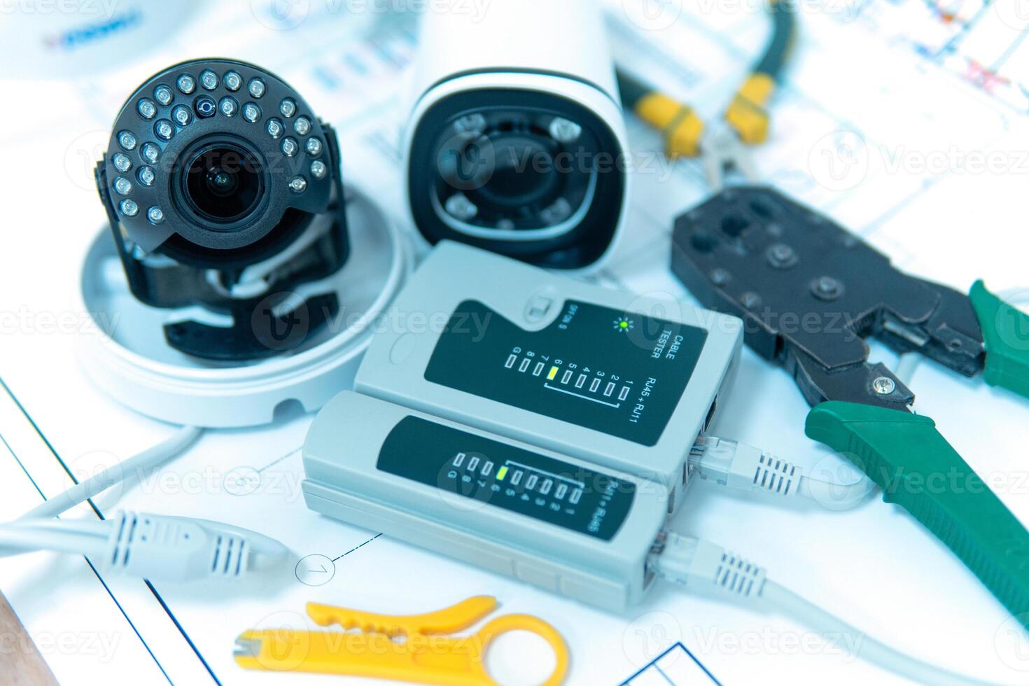 surveillance and equipment used for installation on the scheme. photo