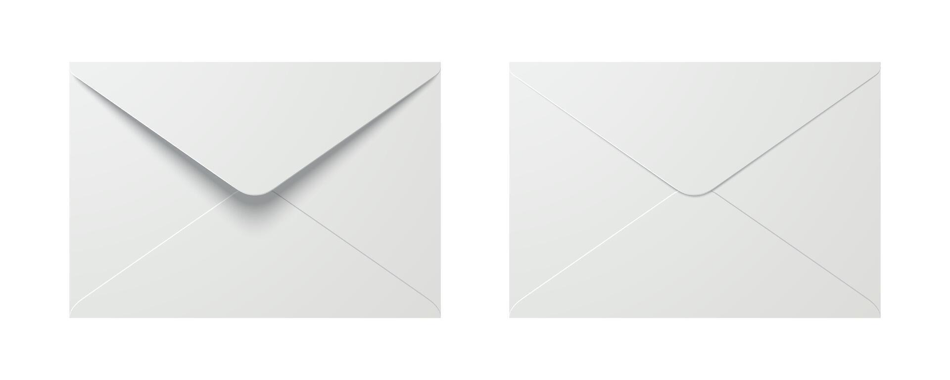 White blank envelope illustration vector