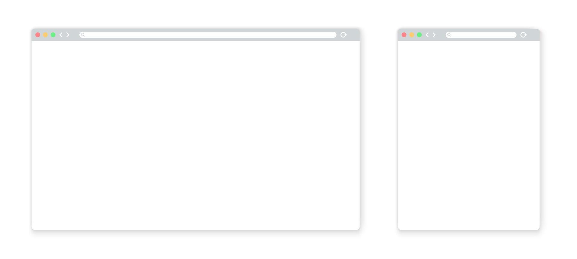 Browser web page template set vector