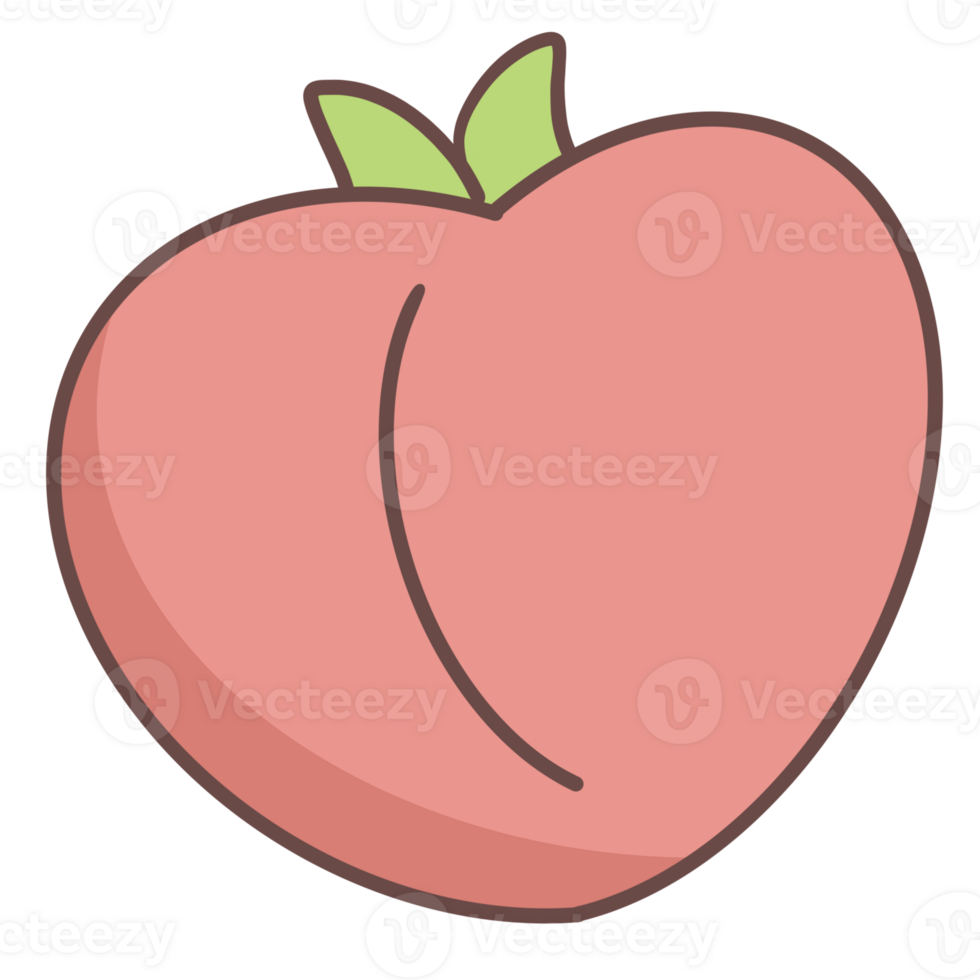 a peach fruit icon on transparent background png