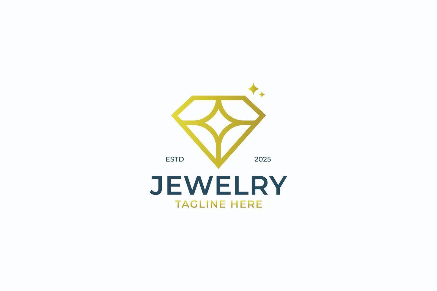 Elegant Golden Diamond Logo Luxury, Brilliance, and Timeless Beauty and Jewelry Brand Identity vector