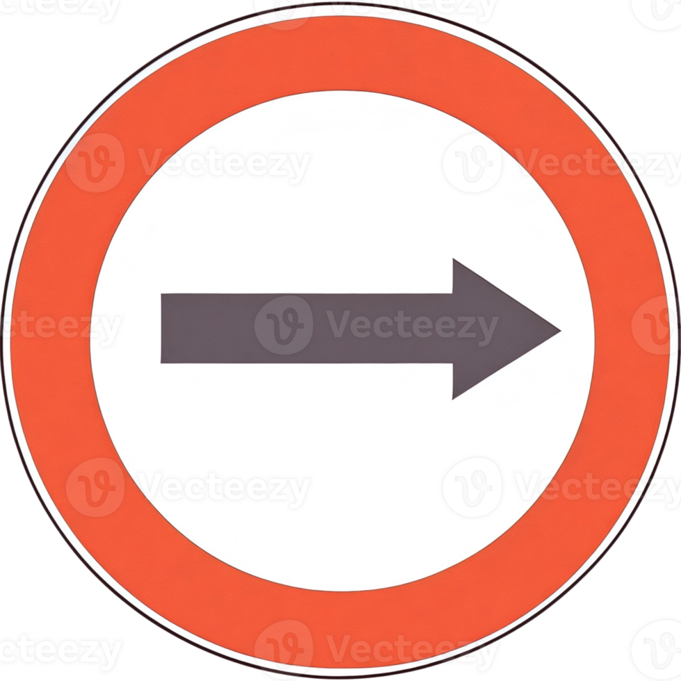 Red Circular Right Arrow Sign png