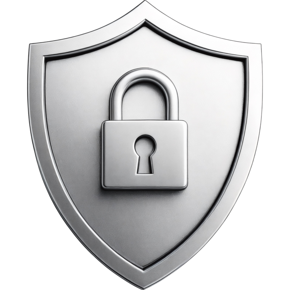 Security Shield with Padlock png