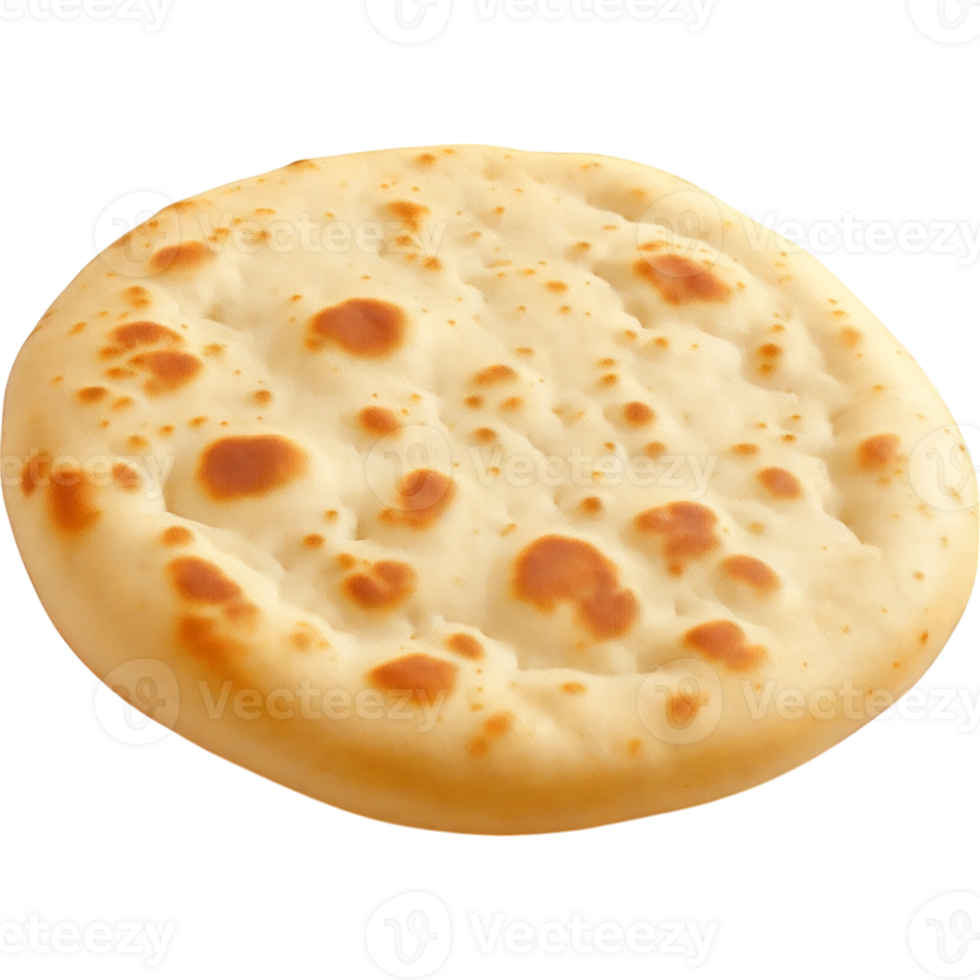 Soft and Fluffy Plain Naan Bread png