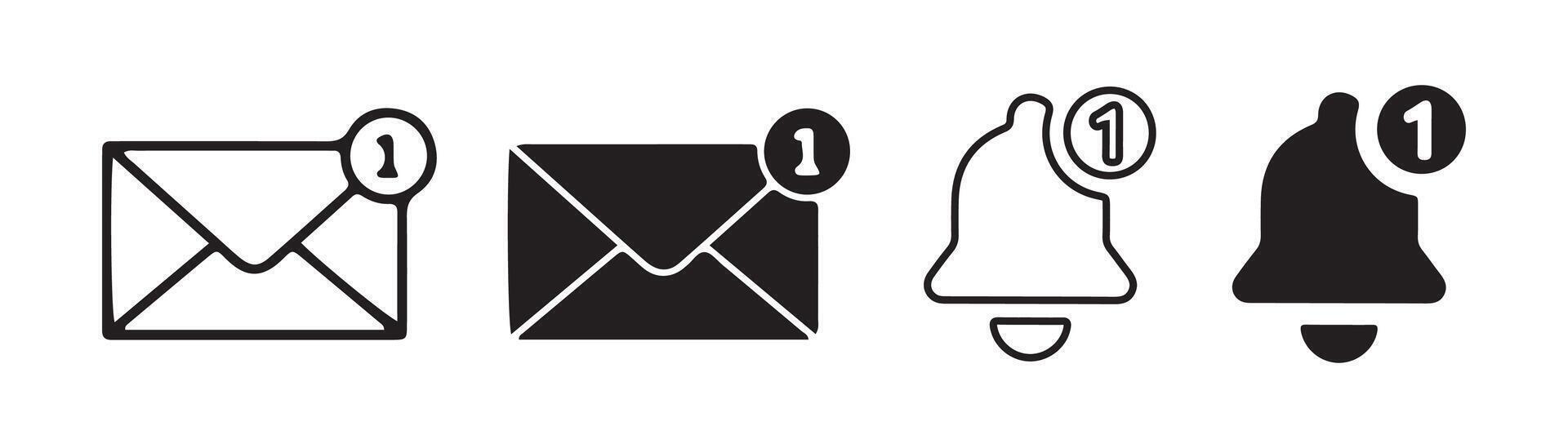 Render email notification icon vector