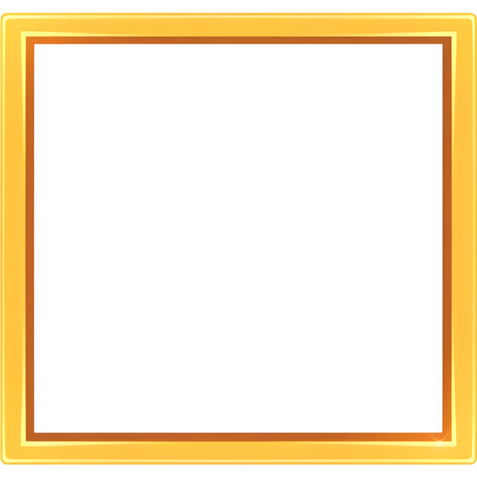 Yellow Rectangular Frame Design png