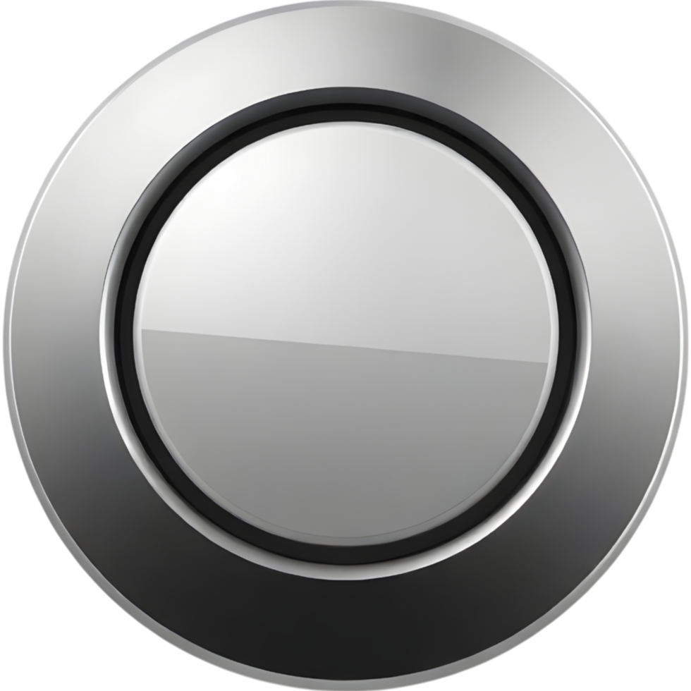 Gray circle with a smooth matte finish png
