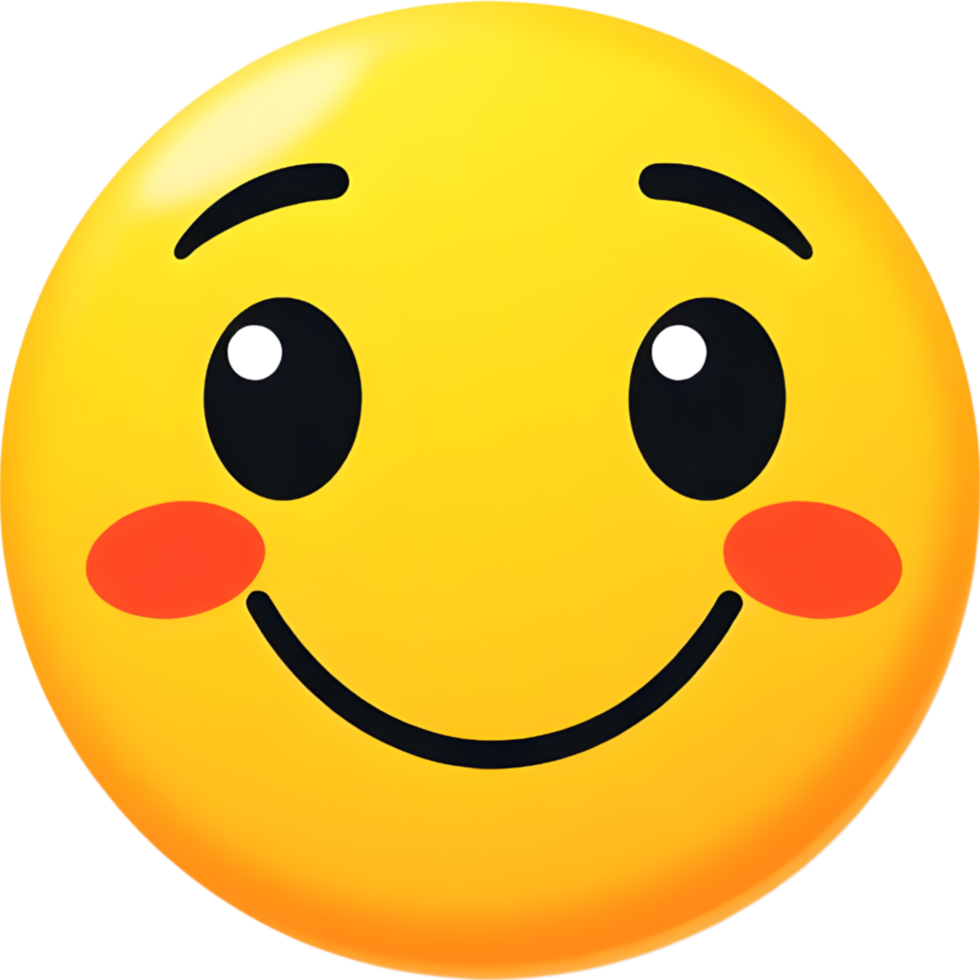 Cute Blushing Smiling Face Emoji png