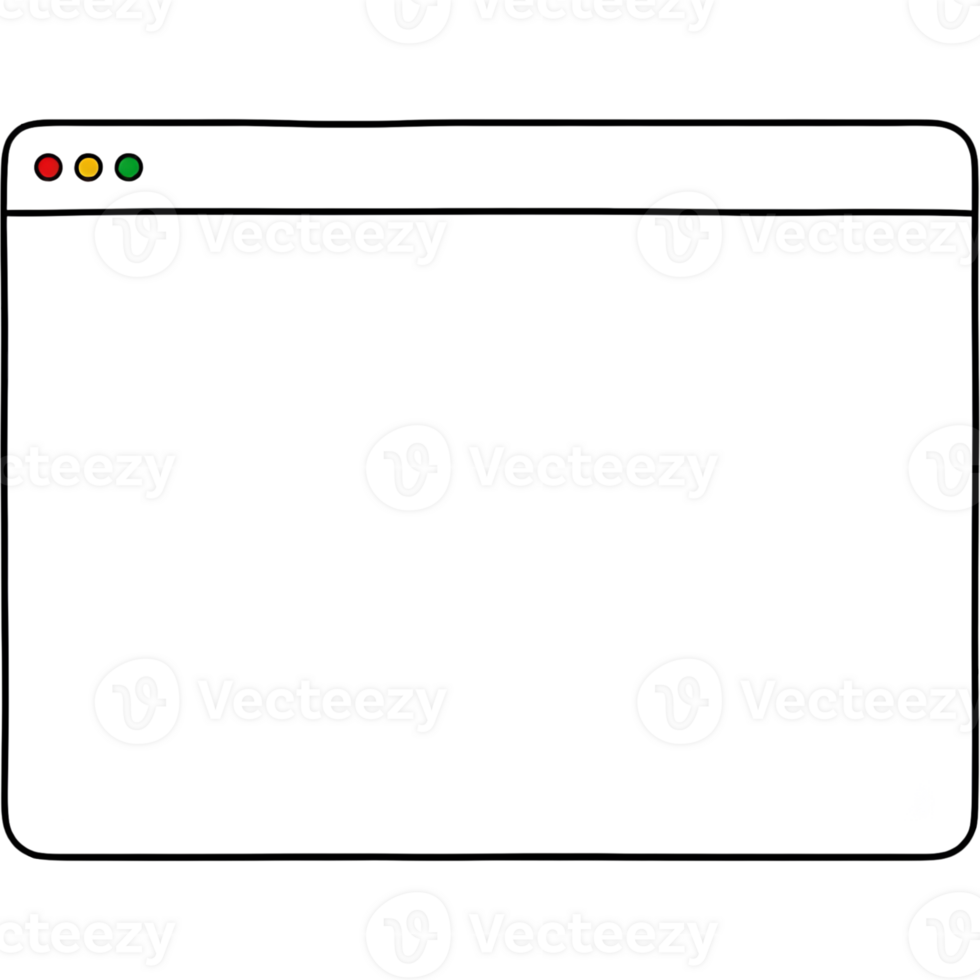 Blank white web browser window png