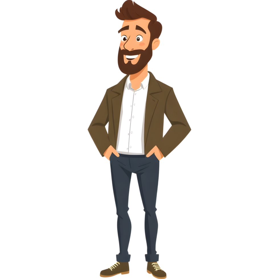 Business man standing pose png