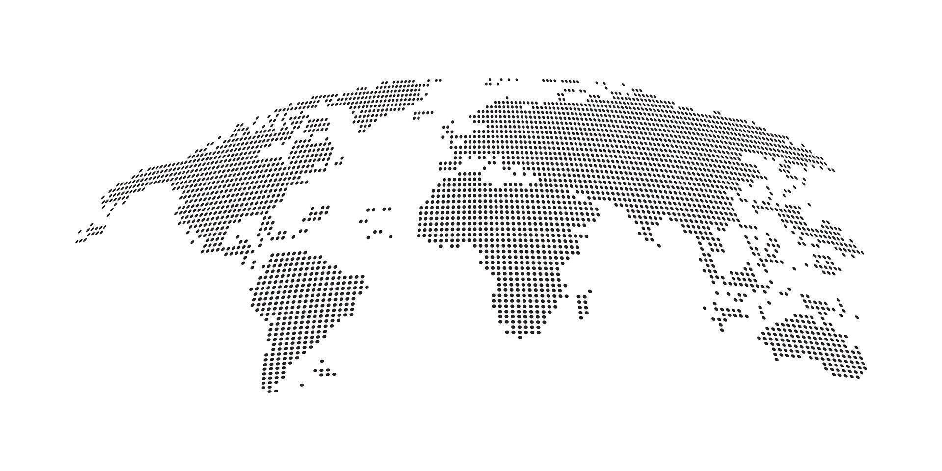 World map dotted illustration vector