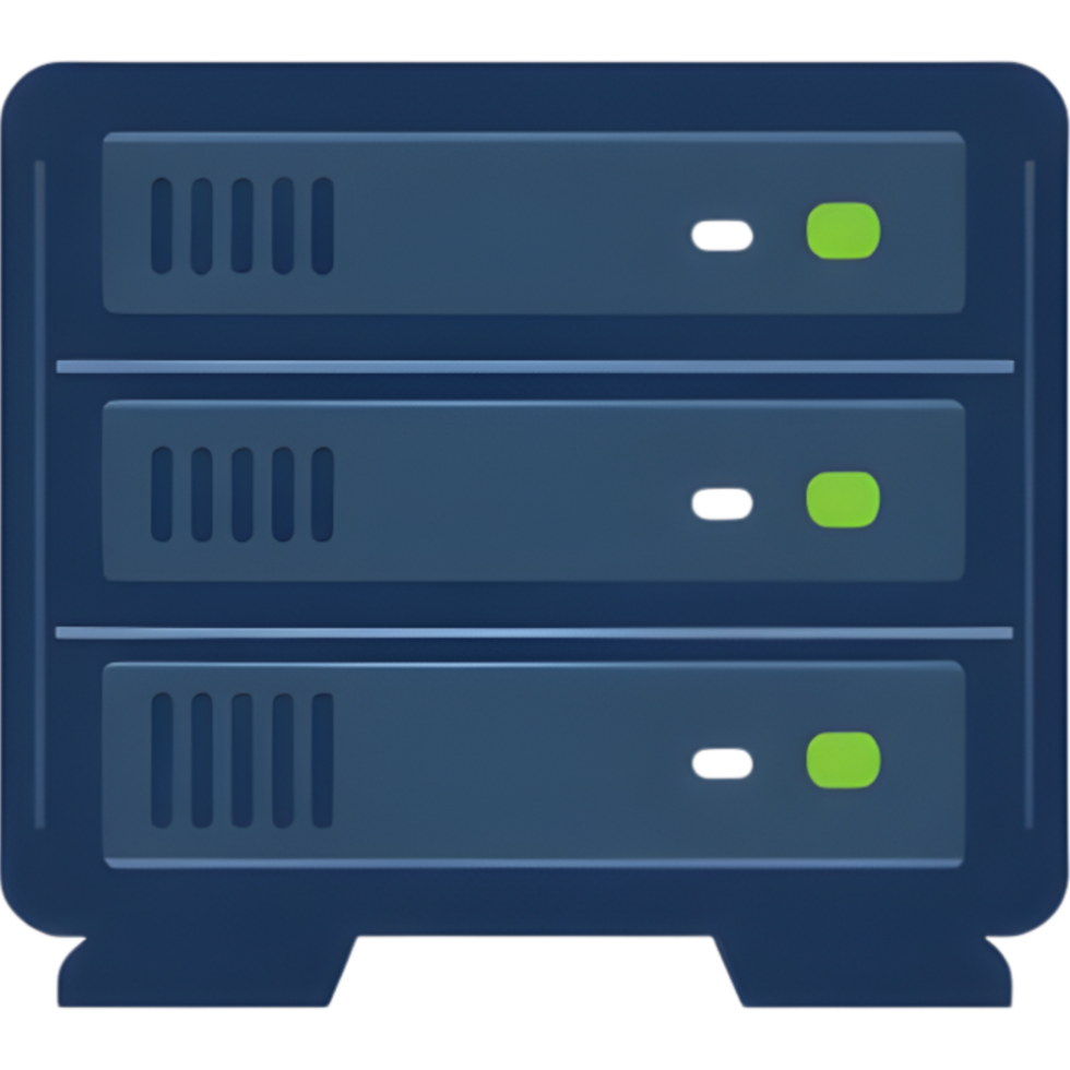 Technical illustration of server rack with cooling vents png
