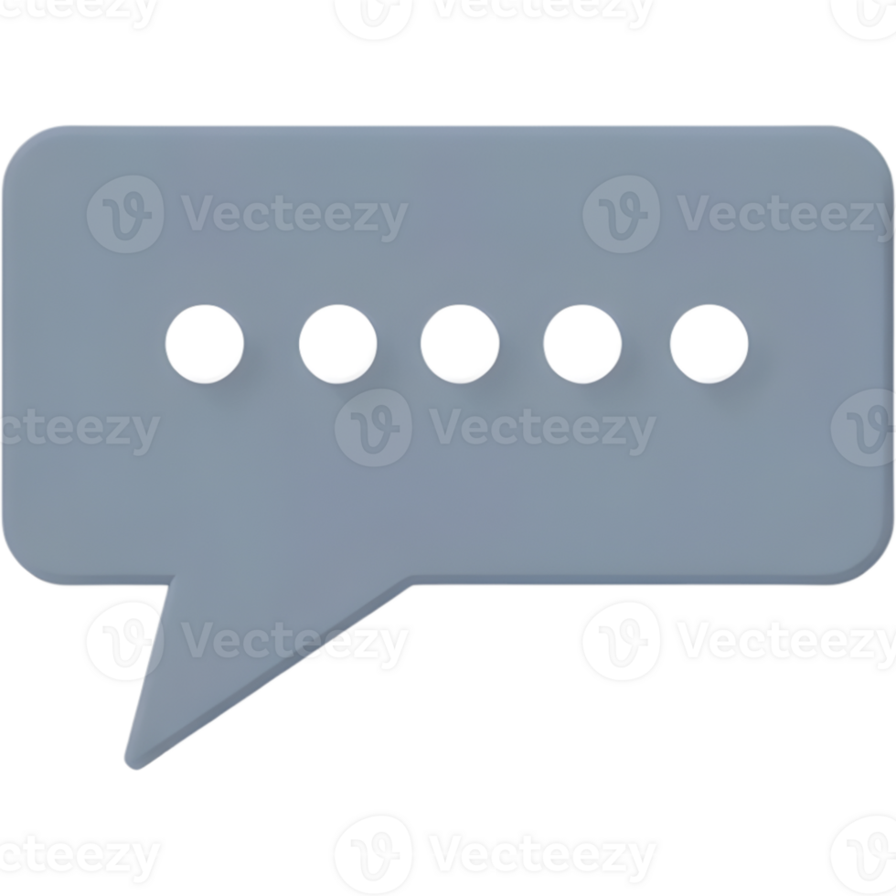Gray speech bubble icon with tail pointing right png