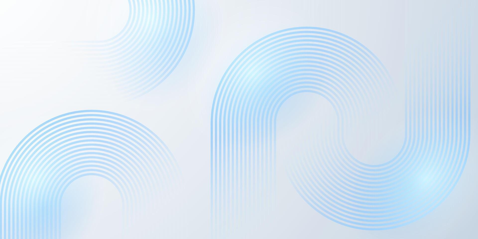 Abstract background with blue lines and curves vector