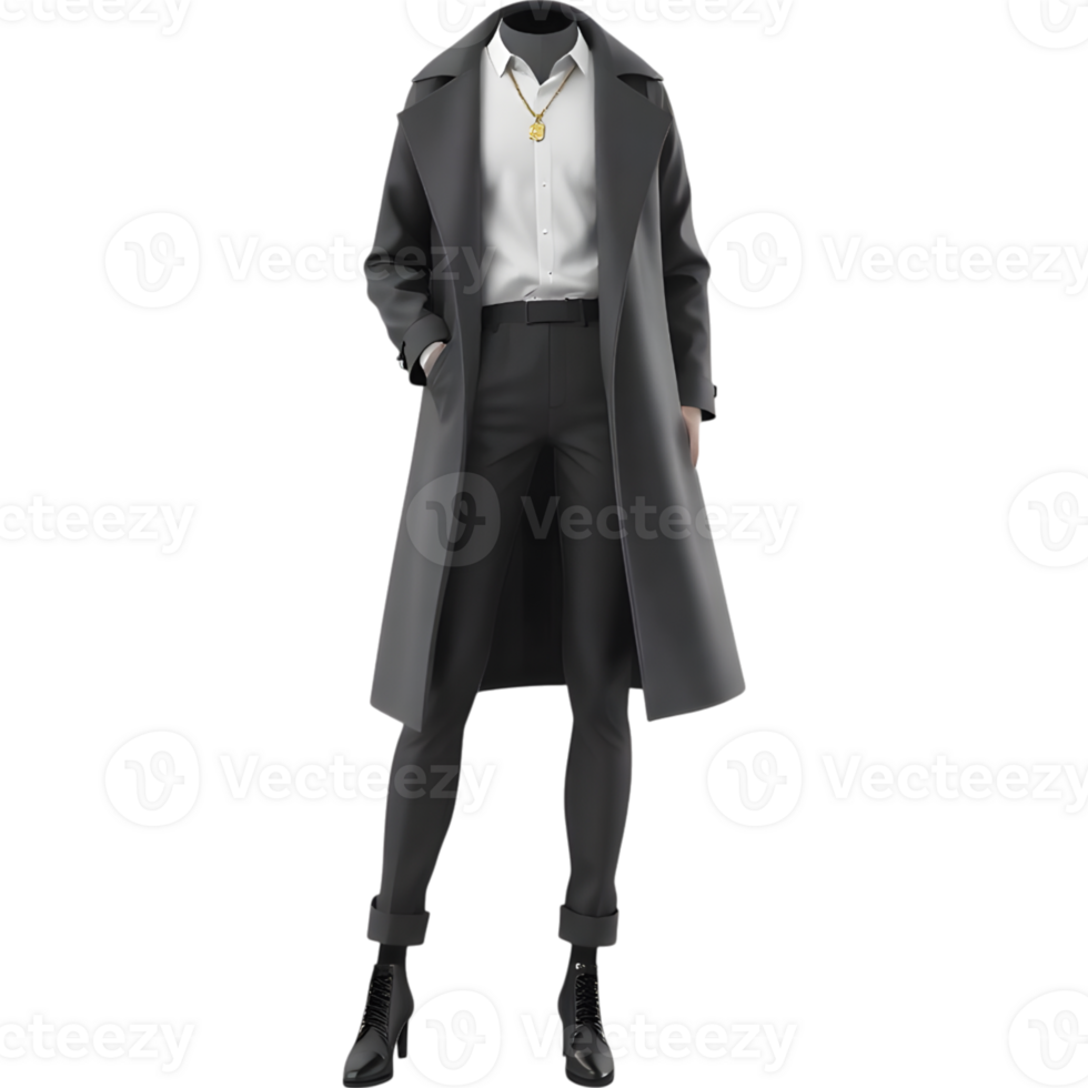 Professional Black Coat with Formal Look png