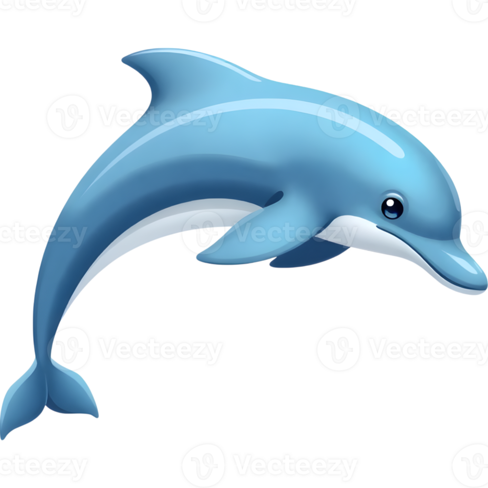 Dolphin soaring above ocean surface png