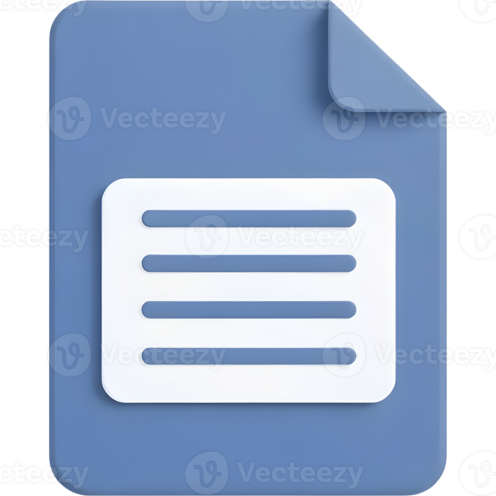 Document file icon with folded corner png