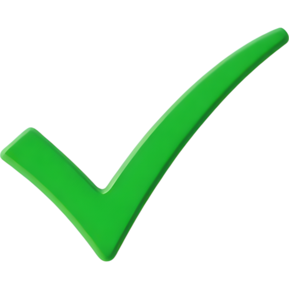 Green check mark inside a circular outline png