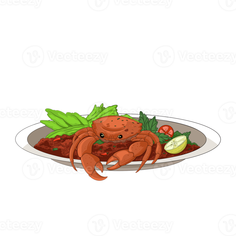 Crab Seafood Illustration Digital Drawing png