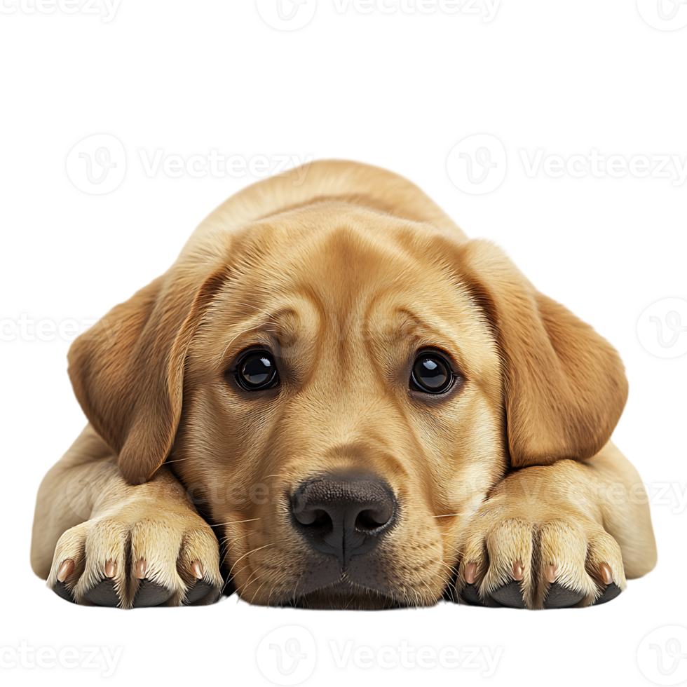 Labrador retriever puppy lying down with head on paw Pet adoption and rescue websites Pet supplies and accessories branding Educational and veterinary content png