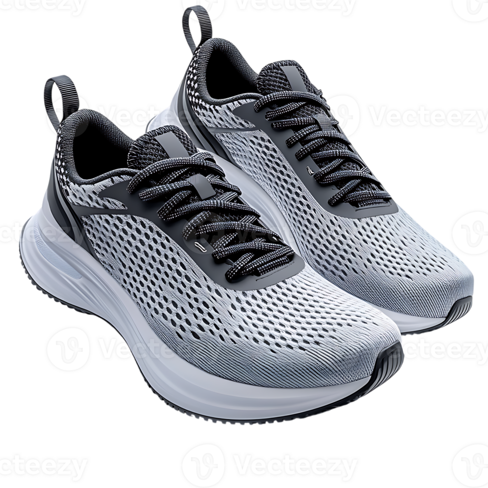 pair of running shoes with mesh design Ecommerce product display for sports gear Fitness influencer and training guides Sport academy and coaching png