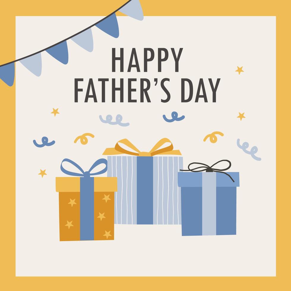 Father day elements collection set art. Design for poster, banner, greeting cards, stickers vector