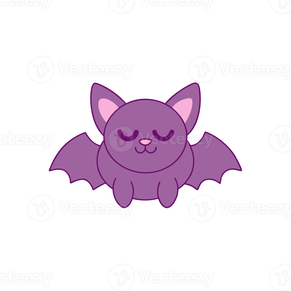 Kawaii sleepy bat png
