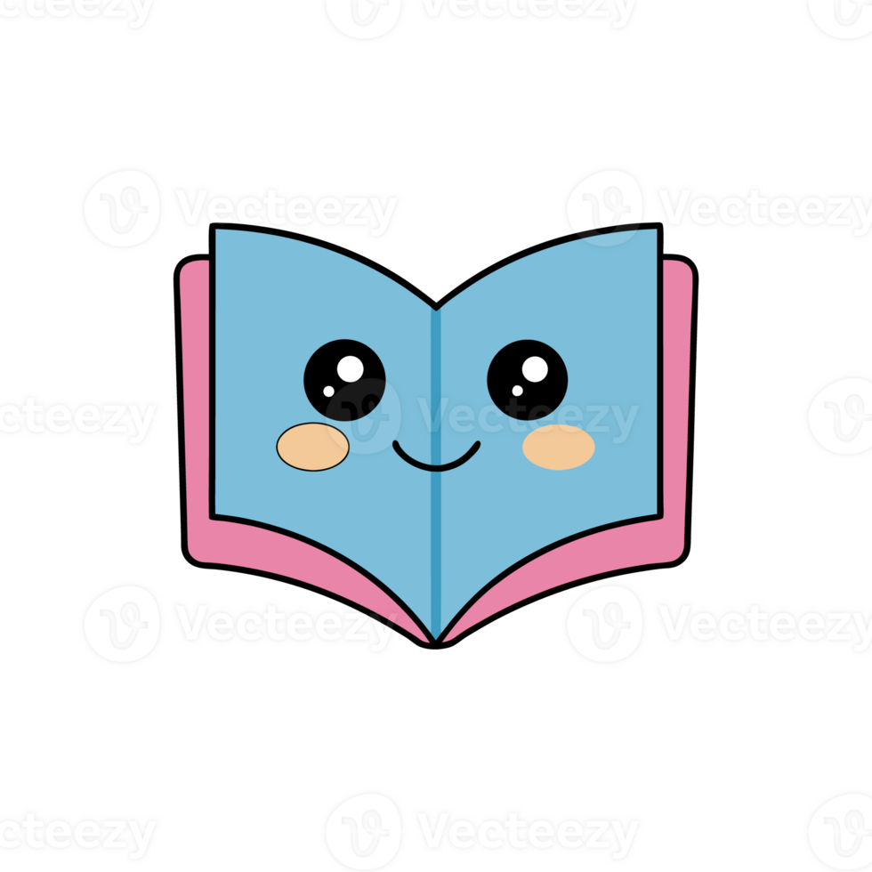 Kawaii open book png