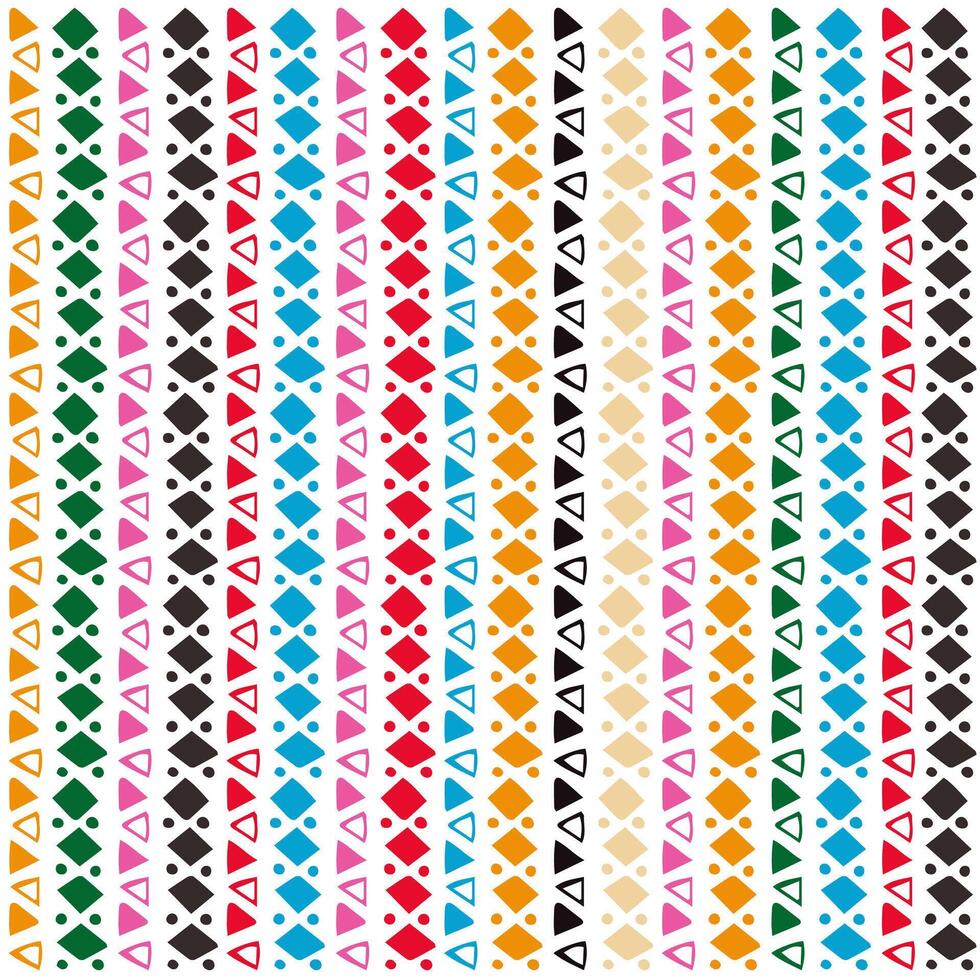 Abstract bright ethnic tribal african geometric pattern for fabric t-shirt print vector
