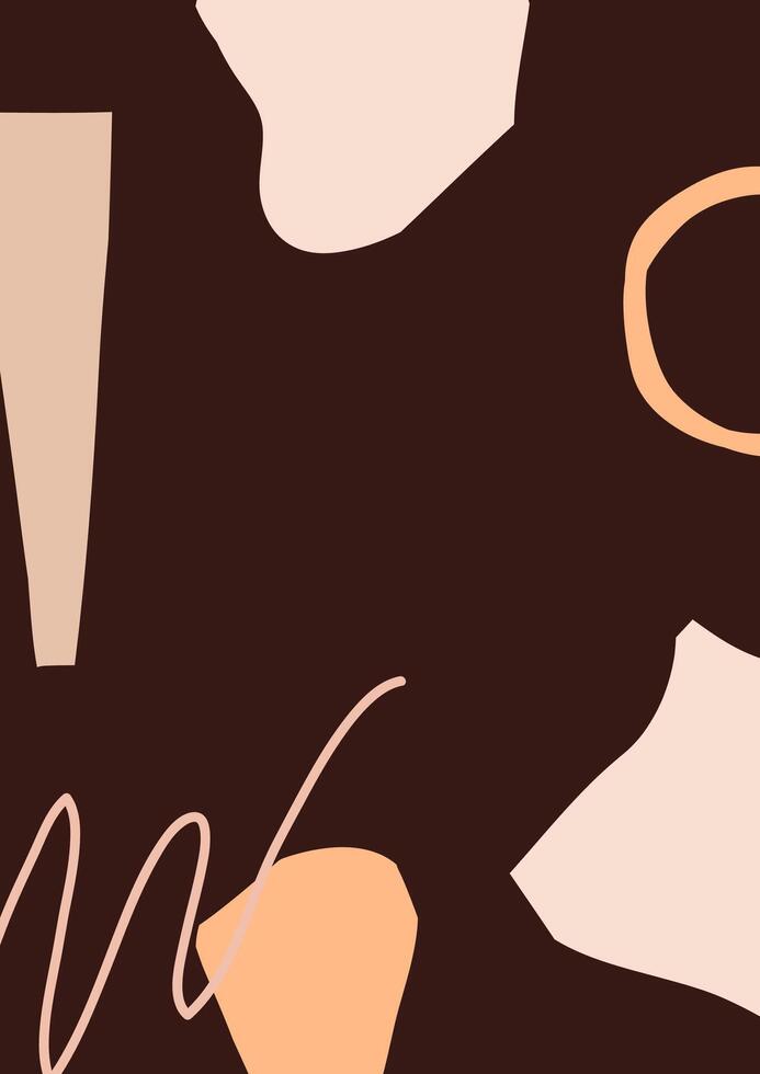 Abstract modern art minimal background trendy poster wall art print vector
