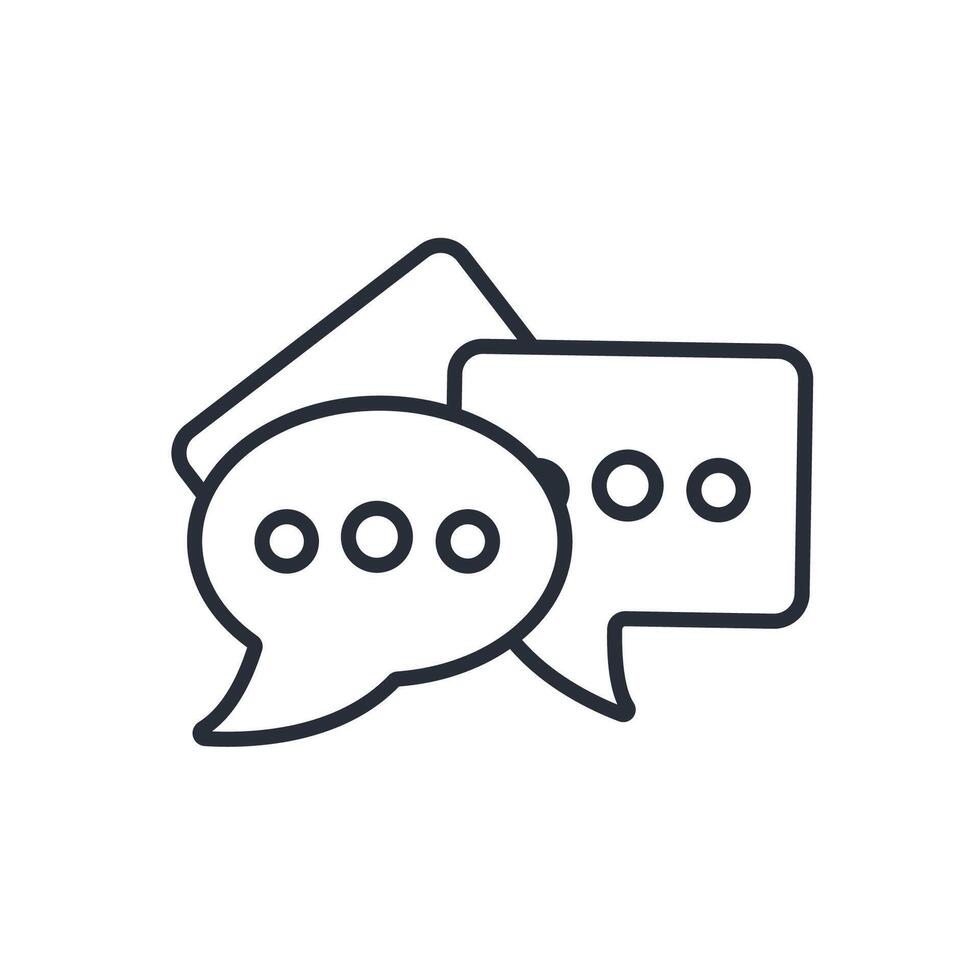 communication outline icons related vector