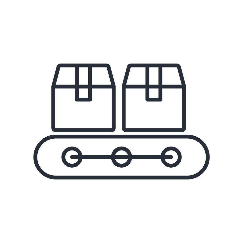 conveyor outline icons related vector