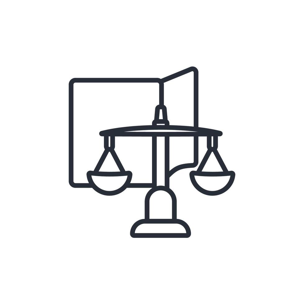 justice outline icons related vector