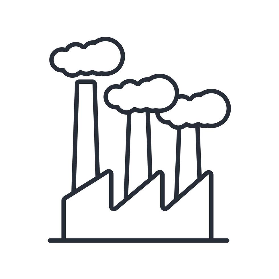 pollution outline icons related vector