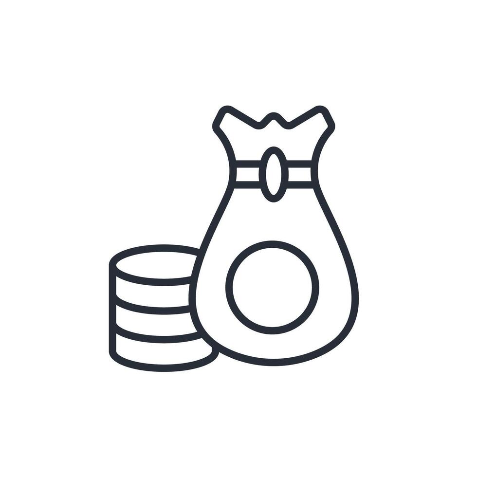 finance outline icons related vector