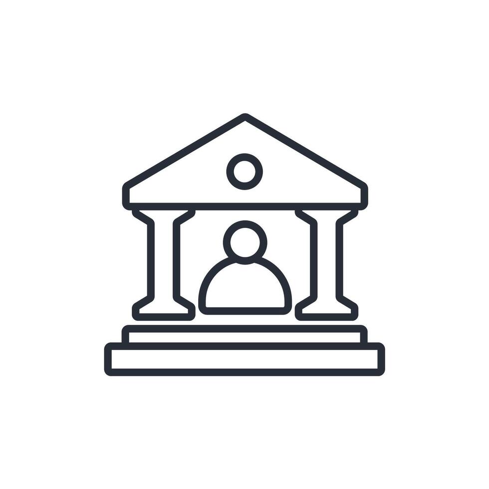 public administration outline icons related vector