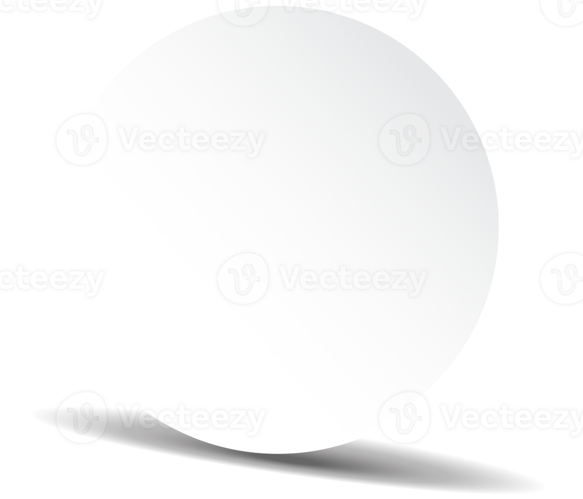 Realistic paper circle round shadow png