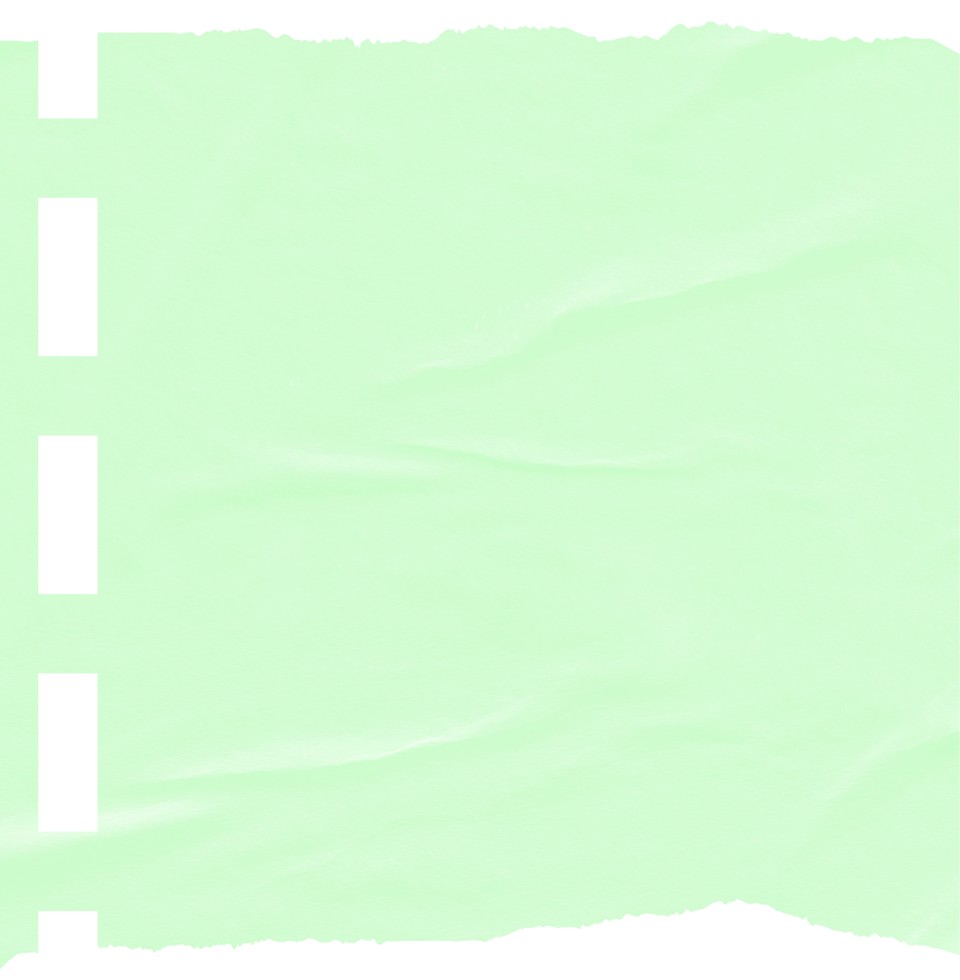 A green square note pad crumpled paper png