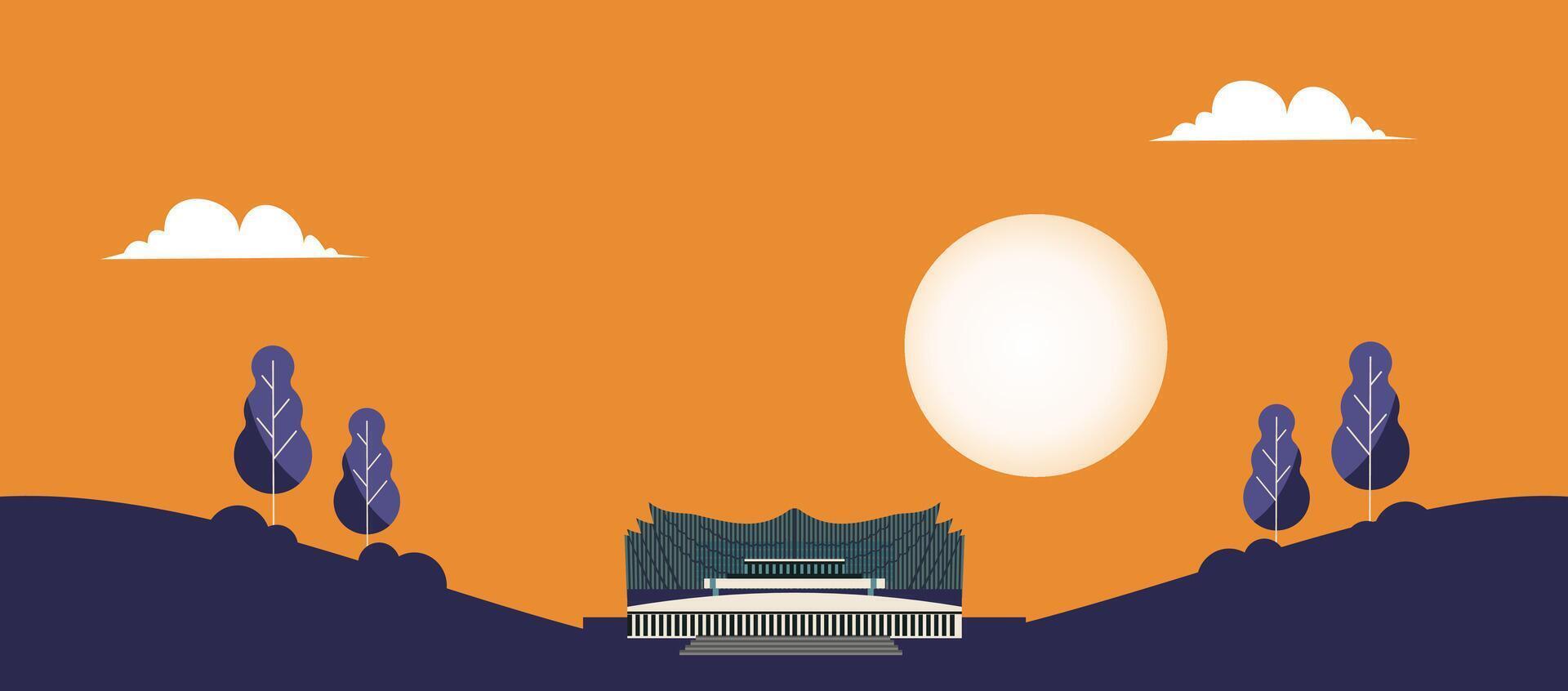 Indonesia new capital city Nusantara vector