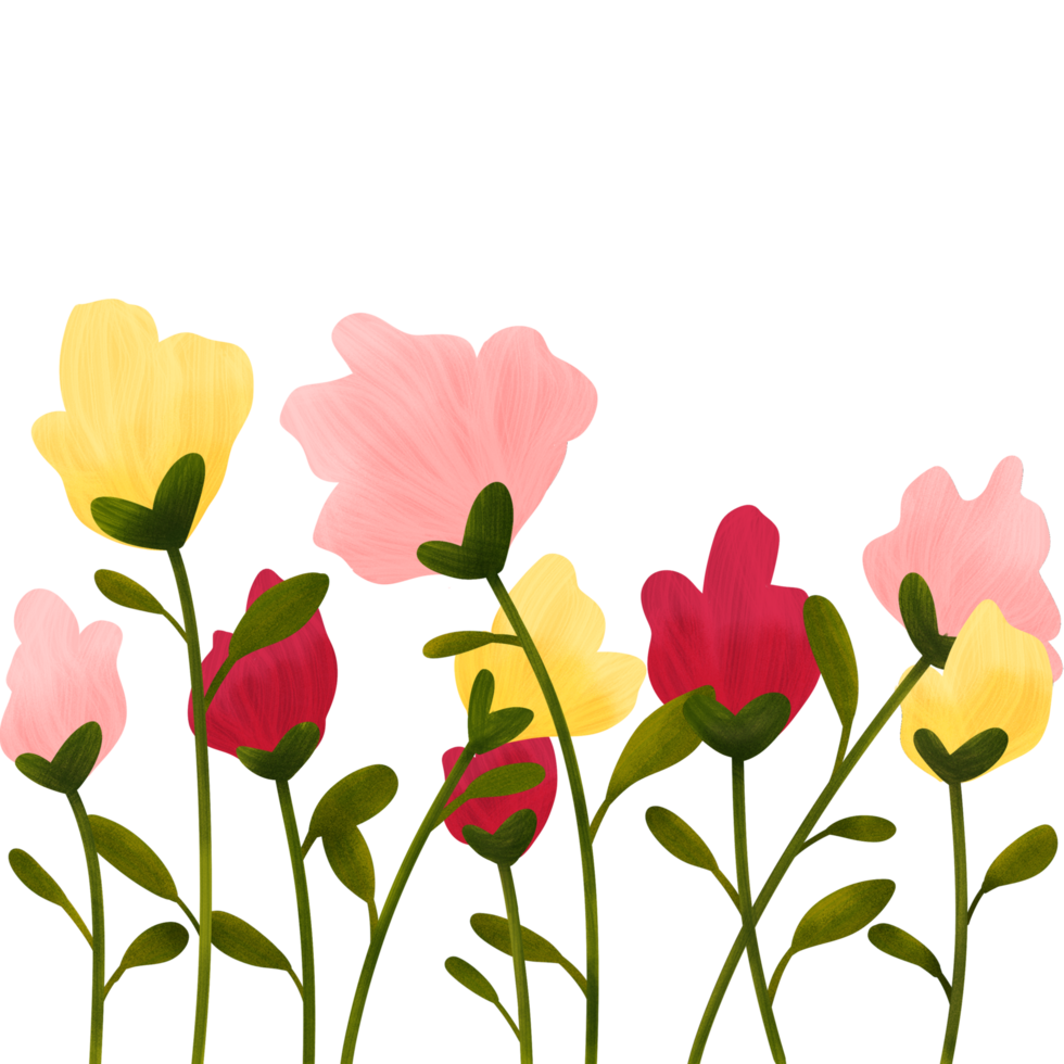 a spring flowers on a Transparent background png
